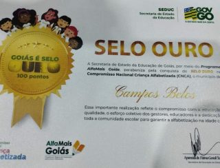 Campos Belos (GO) conquista Selo Ouro de Alfabetização e se destaca na educação de Goiás